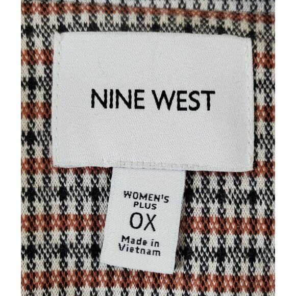 Nine West Plus OX Houndstooth Heritage Blazer - Picture 2 of 9